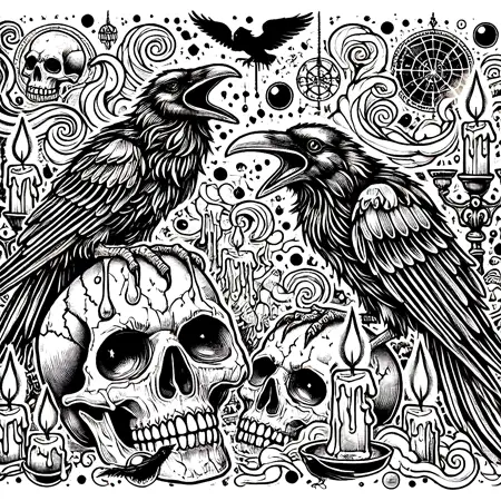 Halloween coloring picture