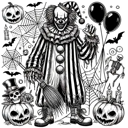 Halloween scary clown