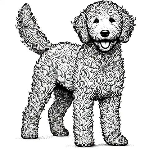 Labradoodle-Ausmalbilder