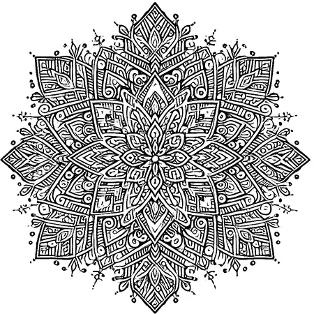 Winter Schneeflocke Mandala